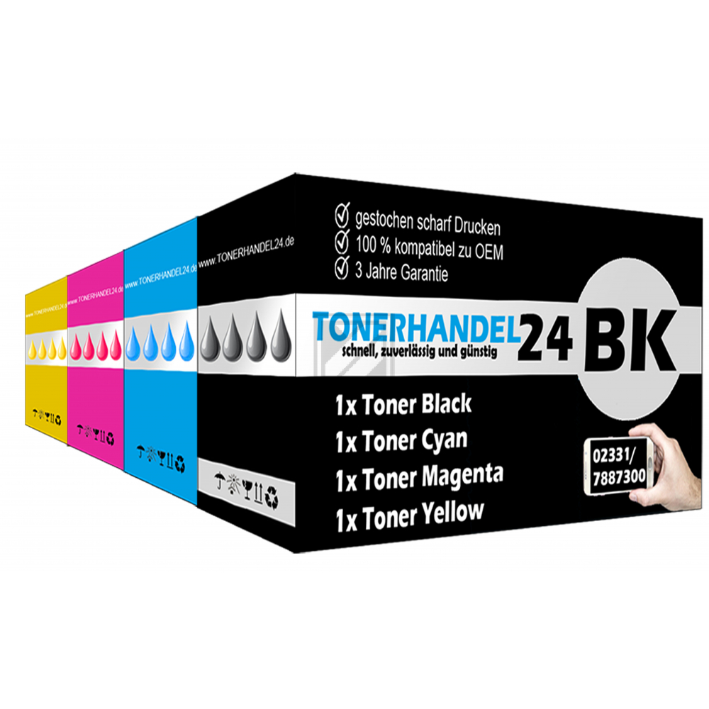 Kompatibles Toner-Kit gelb, magenta, schwarz, cyan (1T02TW0NL0-RAIN-3) ersetzt TK-5280K, TK-5280C, TK-5280M, TK-5280Y