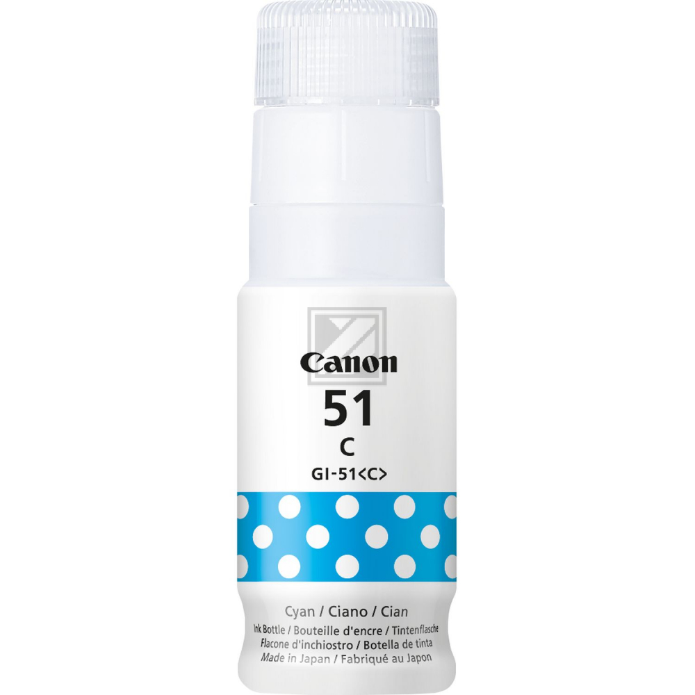 Canon Tintennachfuellflaeschchen cyan (4546C001, GI-51C)