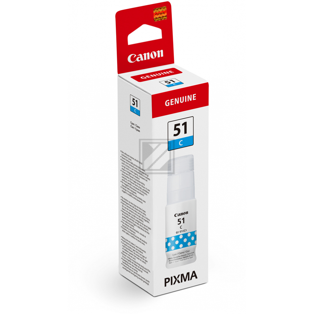 Canon Tintennachfuellflaeschchen cyan (4546C001, GI-51C)
