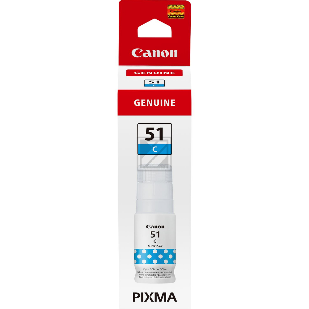 Canon Tintennachfuellflaeschchen cyan (4546C001, GI-51C)