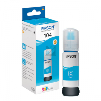 Epson TintennachfÃ¼llflÃ¤schchen (ecotank) cyan (C13T00P240, 104)