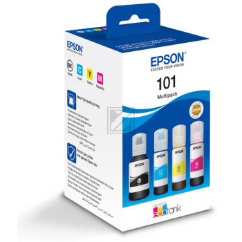 Epson Tintenflasche gelb, magenta, schwarz, cyan (C13T03V64A, 101)