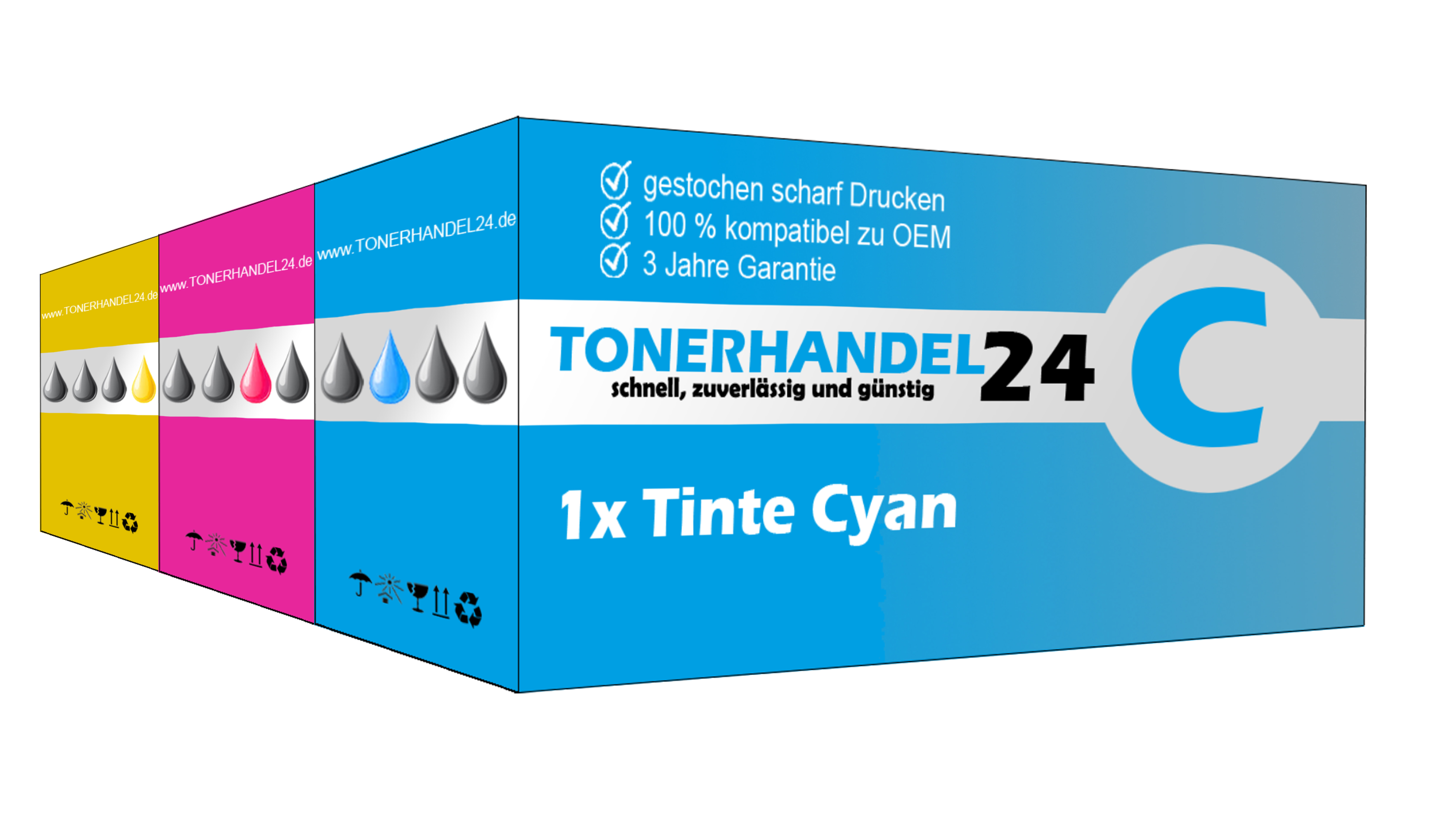Kompatible Tintendruckkopf cyan/magenta/gelb (12-A-1980-E-3) ersetzt 80