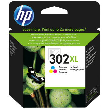 HP Tintendruckkopf cyan/magenta/gelb HC (F6U67AE#301, 302XL)