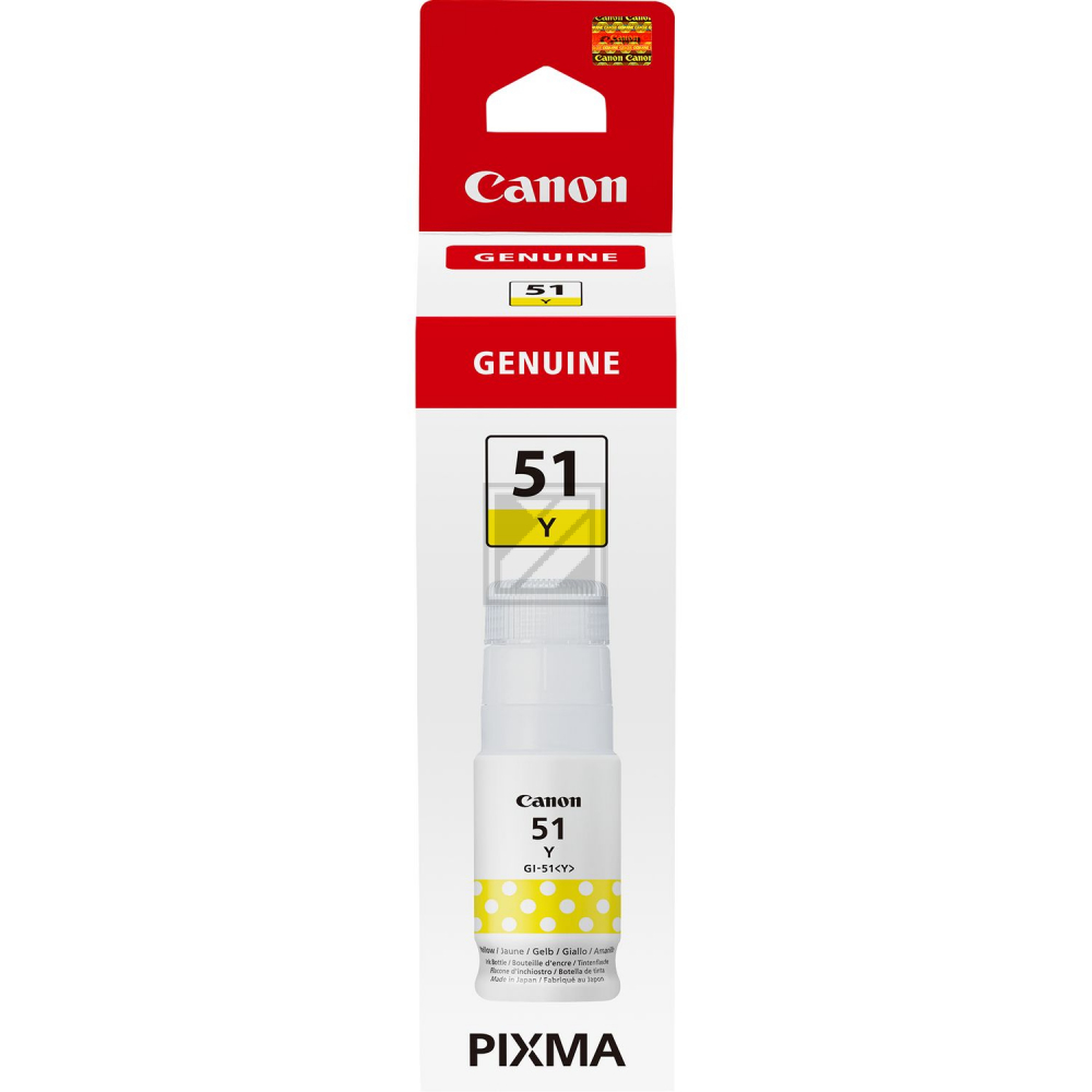 Canon Tintennachfuellflaeschchen gelb (4548C001, GI-51Y)