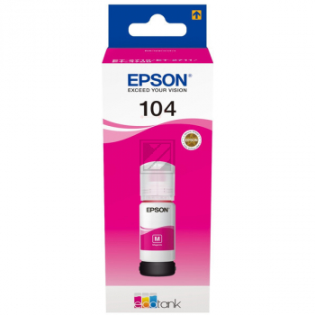 Epson TintennachfÃ¼llflÃ¤schchen (ecotank) magenta (C13T00P340, 104)