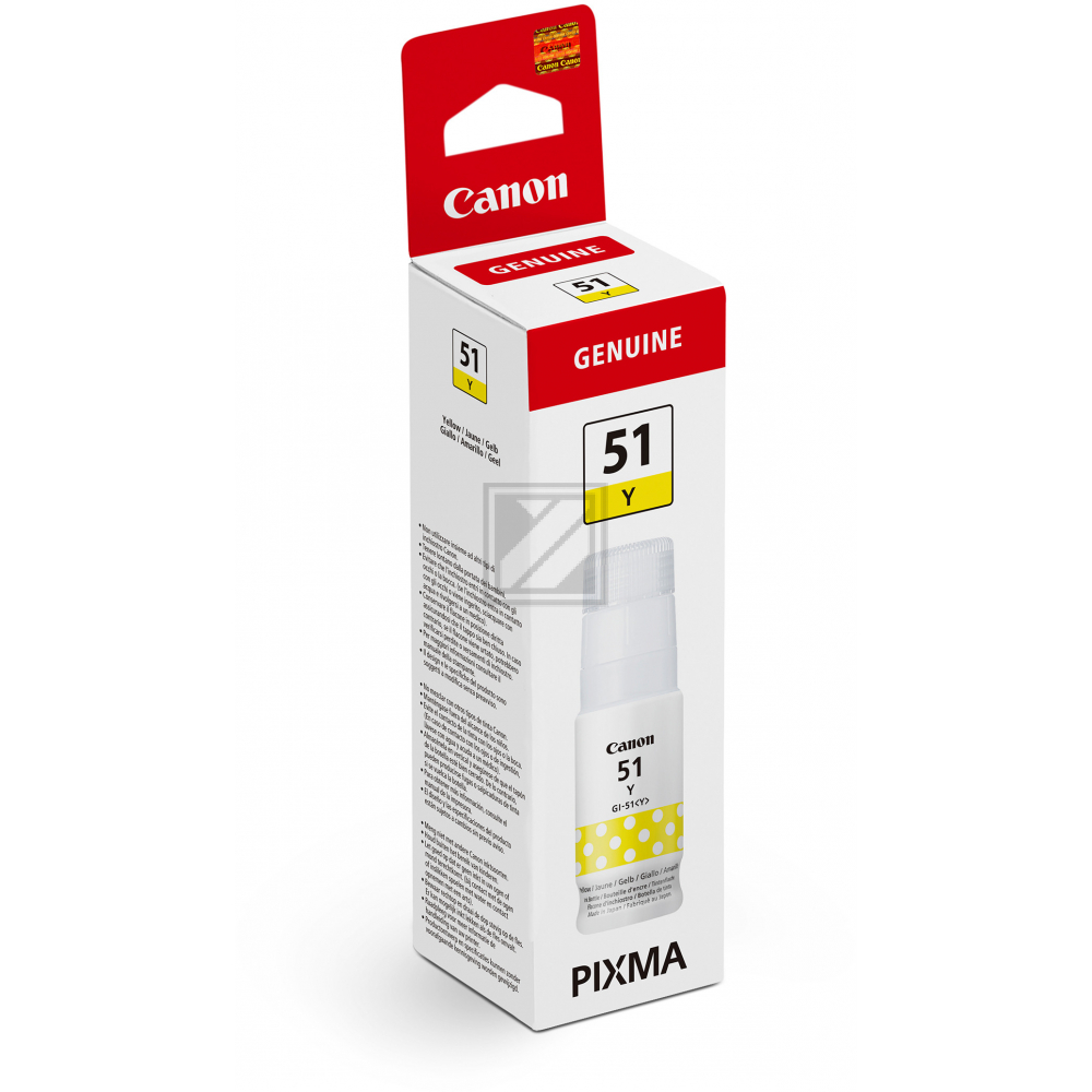 Canon Tintennachfuellflaeschchen gelb (4548C001, GI-51Y)